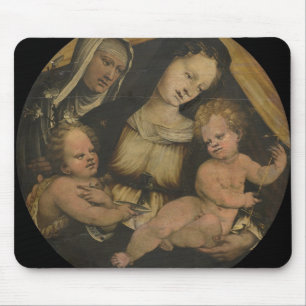GLORY TO JESUS AND THE BLESSED VIRGIN MARY MOUSE PAD