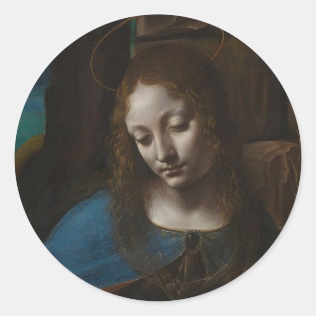 Glory to Mary Classic Round Sticker (Front)