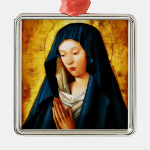 Glory To Mary Metal Ornament
