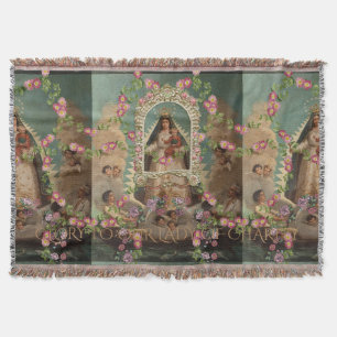GLORY TO OUR LADY OF CHARITY THROW BLANKET
