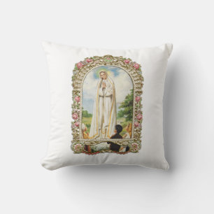 glory to our lady of fatima cushion