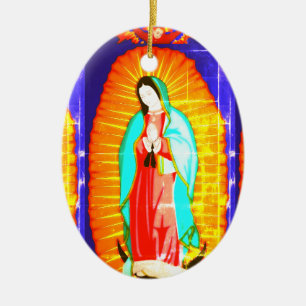 Glory To Our Lady Of Guadalupe    Ceramic Ornament