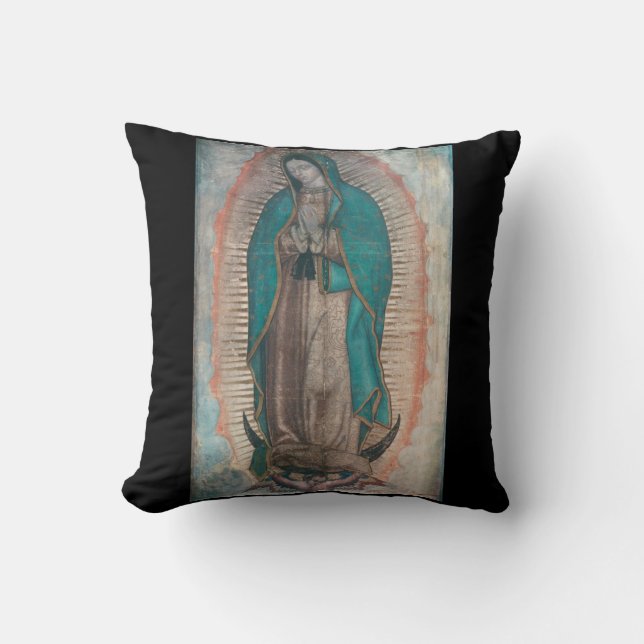 glory to our lady of guadalupe throw pillow (Front)