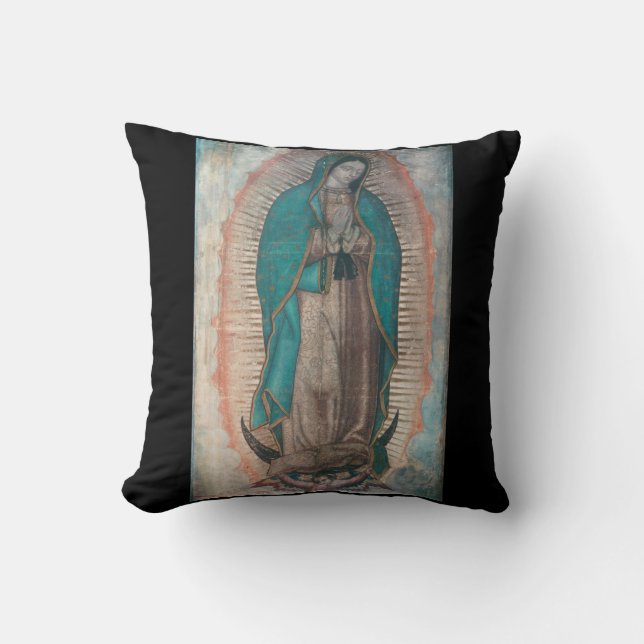 glory to our lady of guadalupe throw pillow (Front)