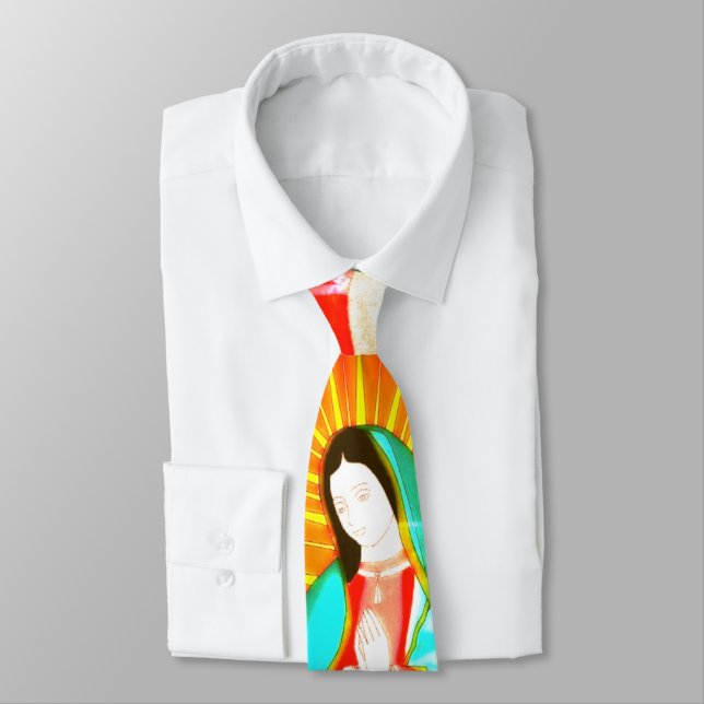 Glory To Our Lady Of Guadalupe  Tie (Tied)
