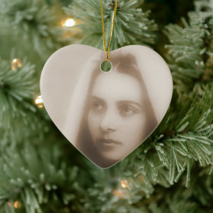 Glory to Saint Bernadette Ceramic Ornament
