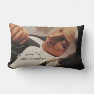 Glory To Saint Bernadette Lumbar Cushion