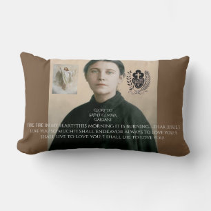 GLORY TO SAINT GEMMA GALGANI LUMBAR CUSHION