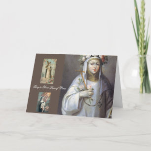 glory to saint rose of lima  card
