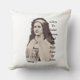 Glory To Saint Therese And The Holy Face Of Jesus Cushion