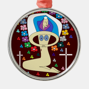GLORY TO THE BLESSED VIRGIN MARY METAL TREE DECORATION