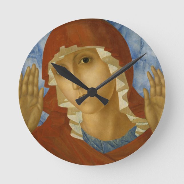 GLORY TO THE BLESSED VIRGIN MARY ROUND CLOCK (Front)