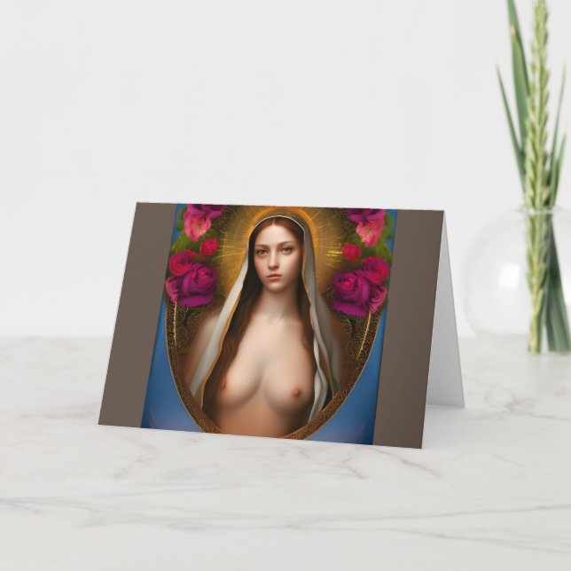Glory To The Divine Breast of Mary   Thank You Car Card (Front)