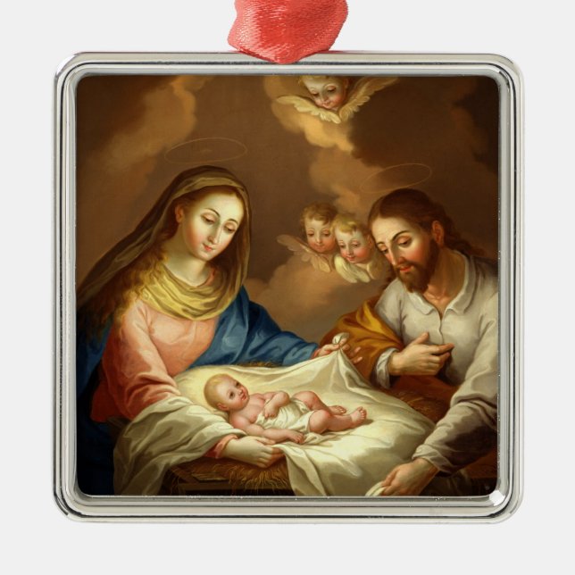 GLORY TO THE HOLY FAMILY METAL ORNAMENT (Front)