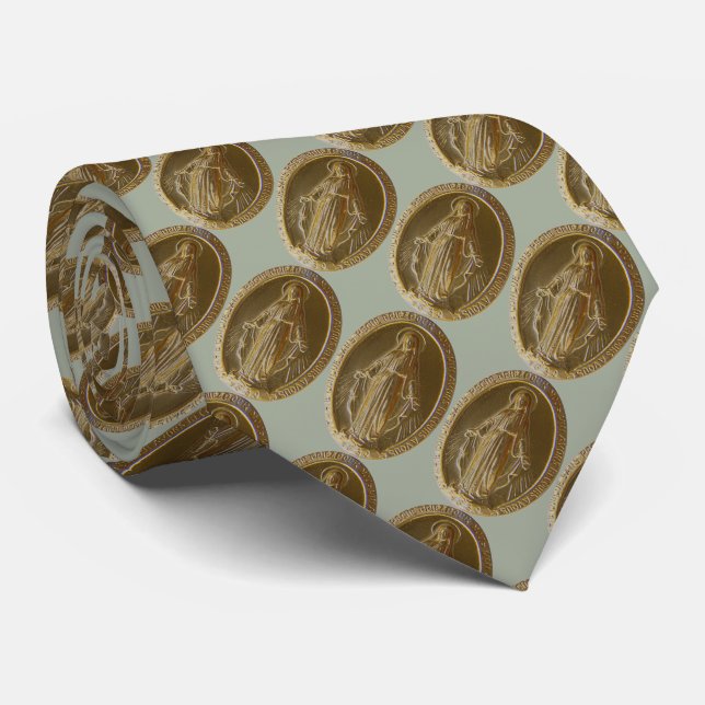 glory to the miraculous medal tie (Rolled)