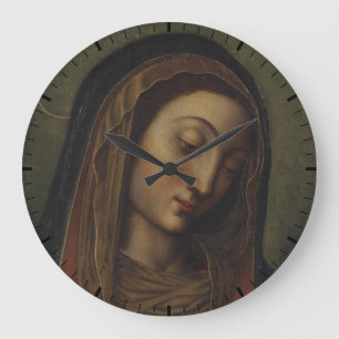 glory to the queen of heaven throw pillow large cl clock