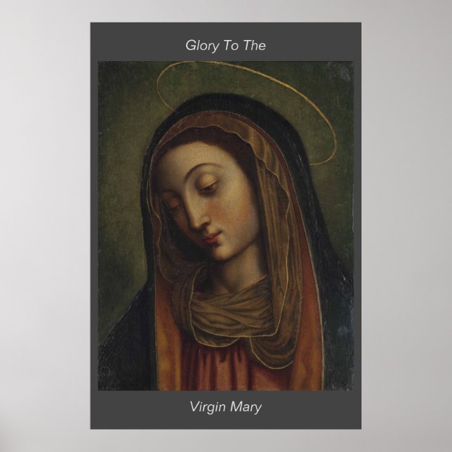 glory to the virgin mary poster (Front)