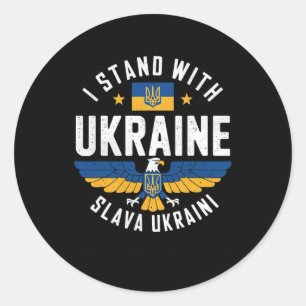 Glory To Ukraine Eagle Design Pro-ukraine Freedom Classic Round Sticker