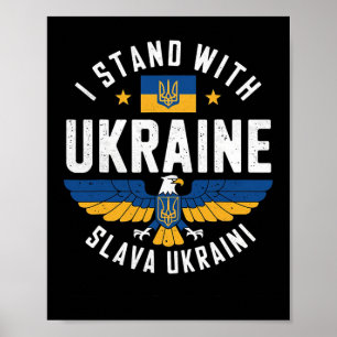 Glory To Ukraine Eagle Design Pro-ukraine Freedom Poster