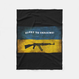 Glory To Ukraine!  Fleece Blanket