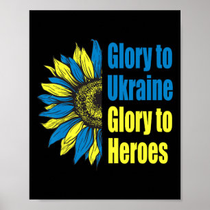 Glory To Ukraine Glory To Heroes Sunflower Seeds U Poster