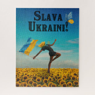 Glory to Ukraine! Slava Ukraini! Jigsaw Puzzle