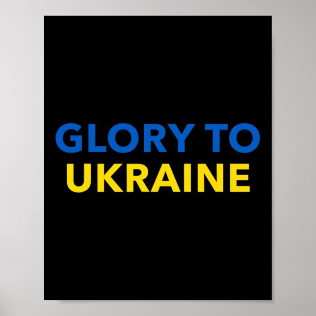 Glory To Ukraine - Slava Ukraini  Poster (Front)
