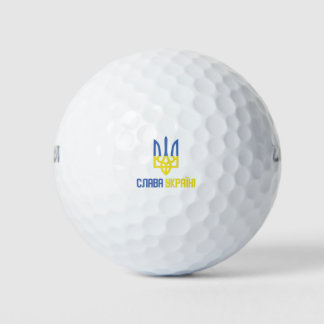 Glory to Ukraine (Slava Ukraini) Ukrainian saying Golf Balls