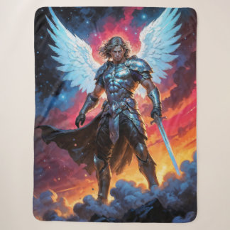 Gloryblade Archangel Michael Sherpa Blanket