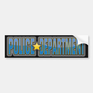 Gloss Police Department Light Blue Bumper Sticker