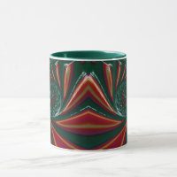 GLOSSY 3D Glossy Green Red Xmas Fractal ~