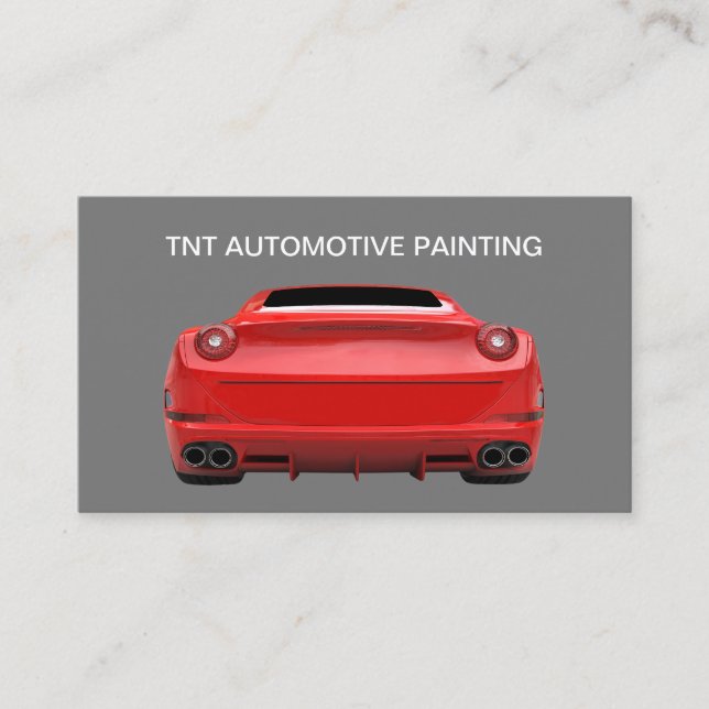 Glossy Automotive Painting Business Cards (Front)