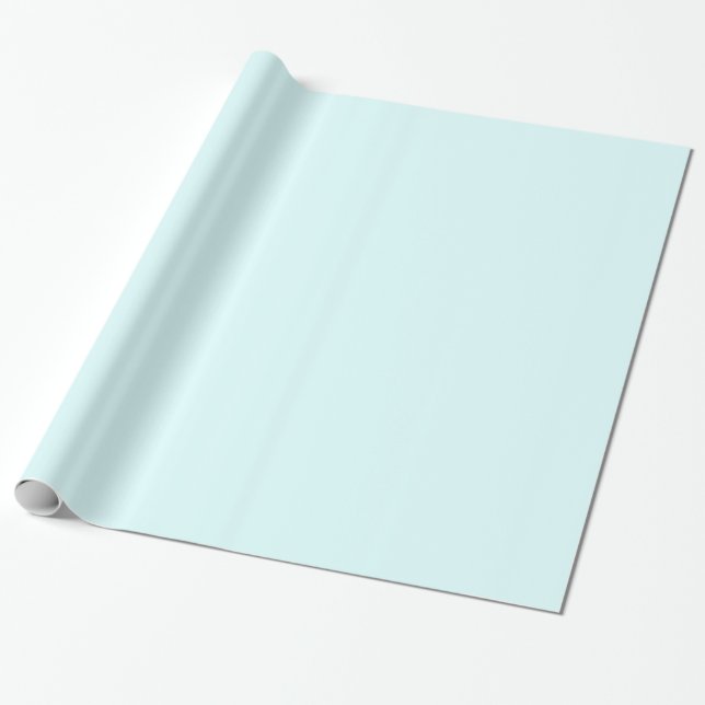 Glossy Baby Blue Wrapping Paper (Unrolled)