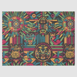 Glossy Beige "Eclipsed Suns and Pyramids" Design T Tissue Paper