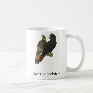 Glossy Black Cockatoo Pair Bookstore Promo Coffee Mug
