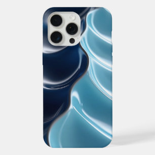 Glossy Blue Abstract iPhone Case