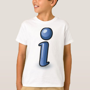 Glossy Blue Information Icon Symbol T-Shirt