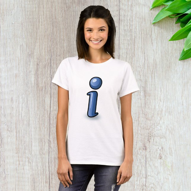 Glossy Blue Information Icon Symbol T-Shirt (Creator Uploaded)