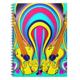 GLOSSY CANVAS OF GUITARS NOTEBOOK