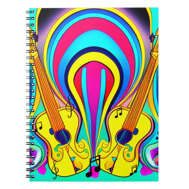 GLOSSY CANVAS OF GUITARS NOTEBOOK (Front)