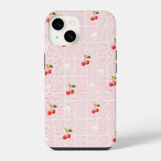 Glossy Cherries & Pearls – iPhone Case
