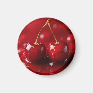 Glossy Cherries Red Syrup Fantasy Magnet