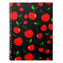 Glossy Cherry Pattern Notebook