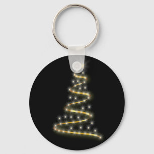Glossy christmas tree key ring