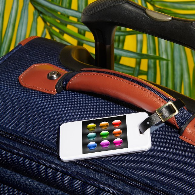 Glossy Colourful Sphere Icons Abstract Balls  Luggage Tag (Creator Uploaded)