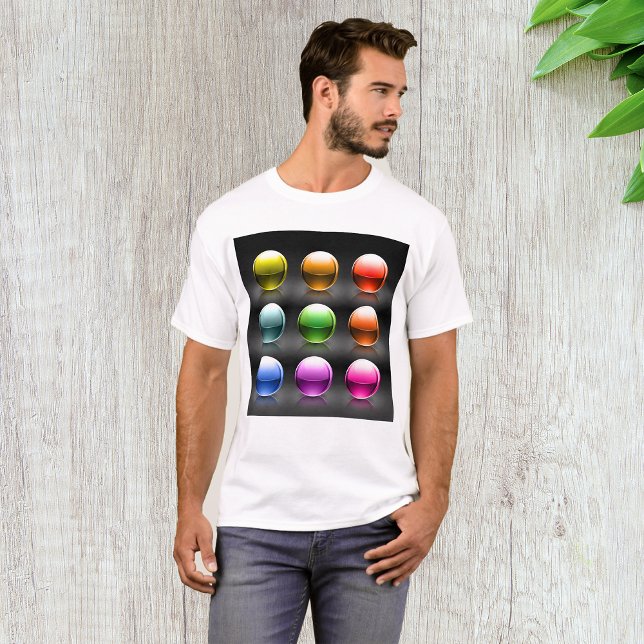 Glossy Colourful Sphere Icons Abstract Balls  T-Shirt (Creator Uploaded)