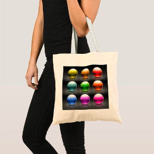 Glossy Colourful Sphere Icons Abstract Balls  Tote Bag