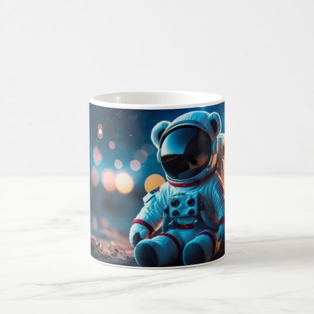 Glossy Cosmic Teddy  Coffee Mug (Center)