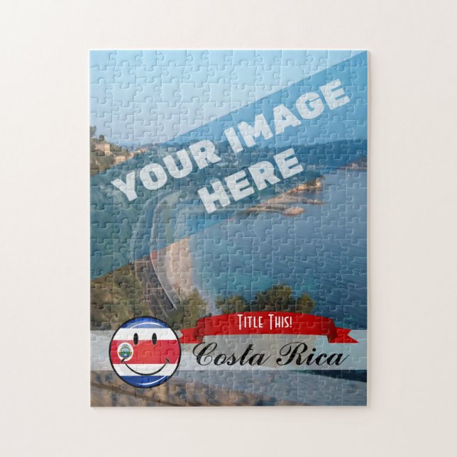 Glossy Costa Rican Flag Jigsaw Puzzle (Vertical)
