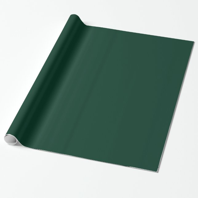 Glossy Dark Green Wrapping Paper (Unrolled)